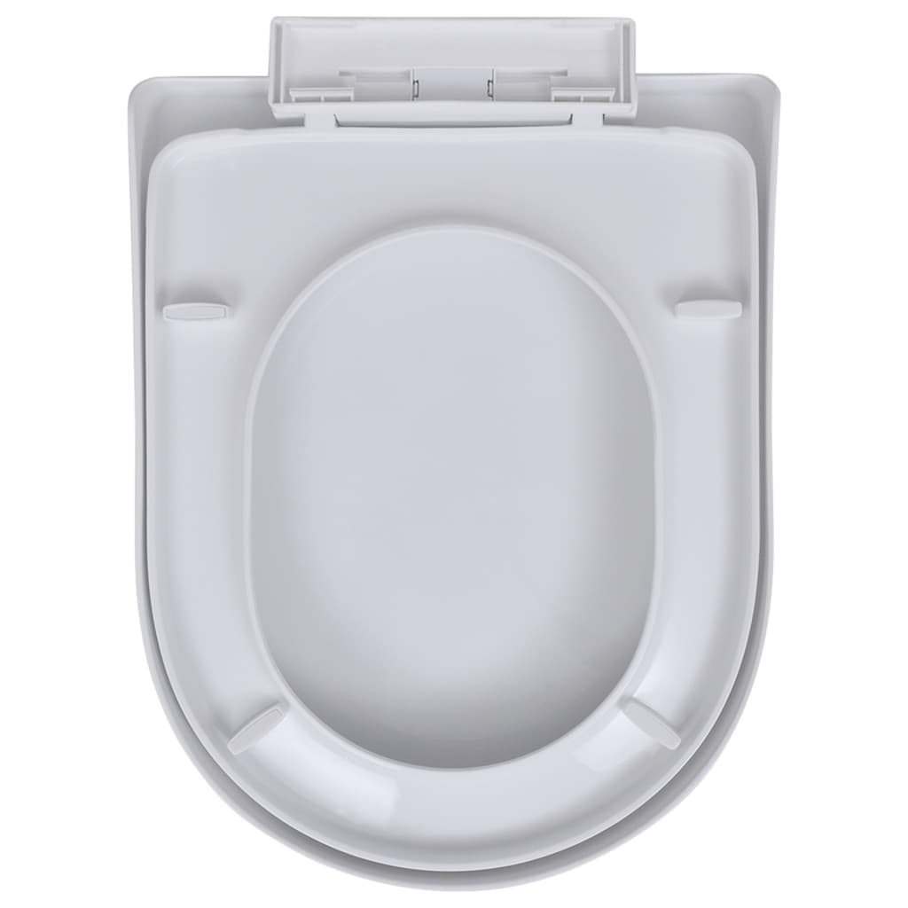 vidaXL tualetes sēdekļi ar lēnās aizvēršanas funkciju, 2 gab., balti