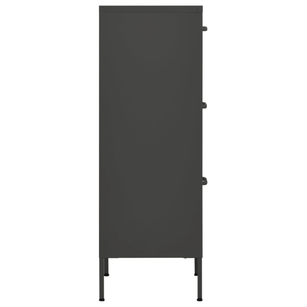 vidaXL skapītis, 42,5x35x101,5 cm, tērauds, antracītpelēks