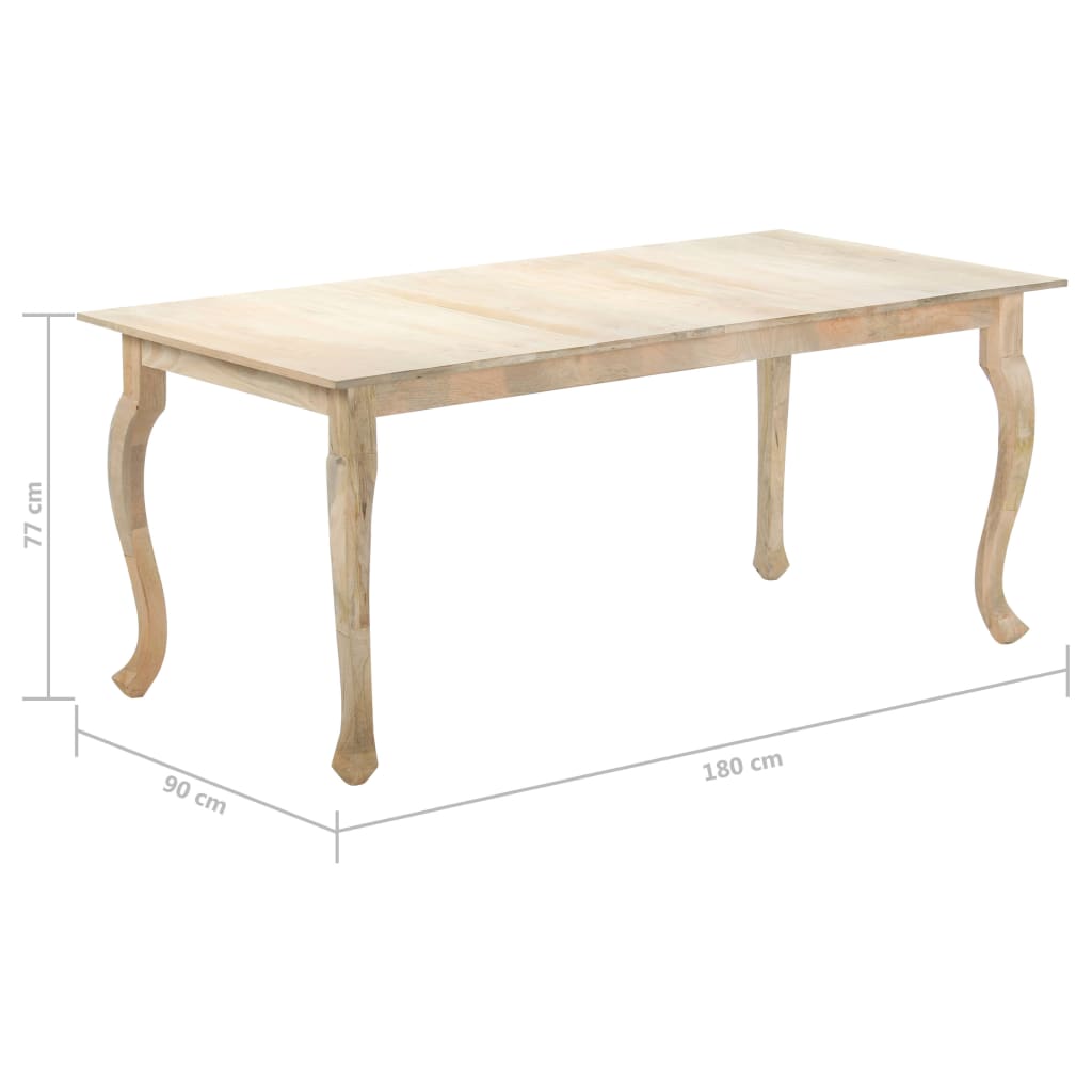 vidaXL virtuves galds, 180x90x77 cm, mango masīvkoks