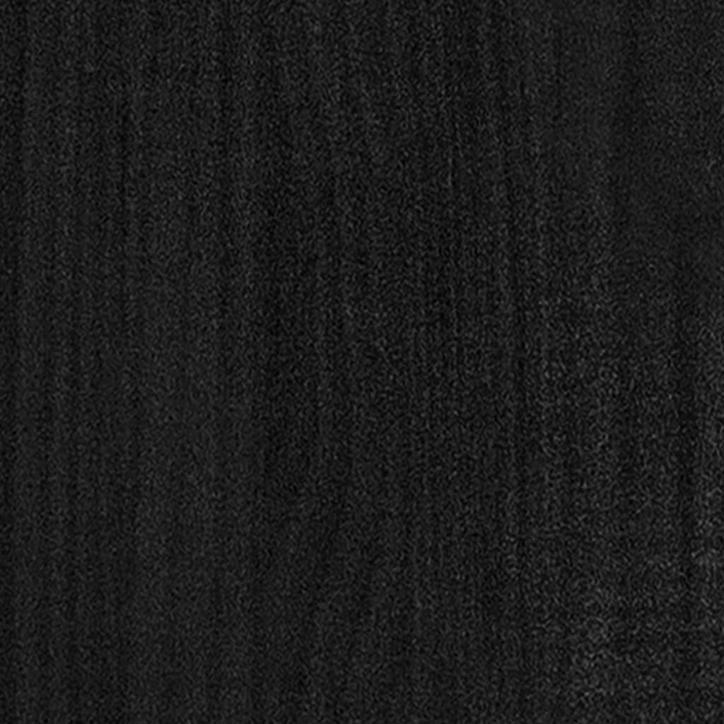 vidaXL naktsskapīši, 2 gab., melni, 40x30,5x40 cm, priedes masīvkoks