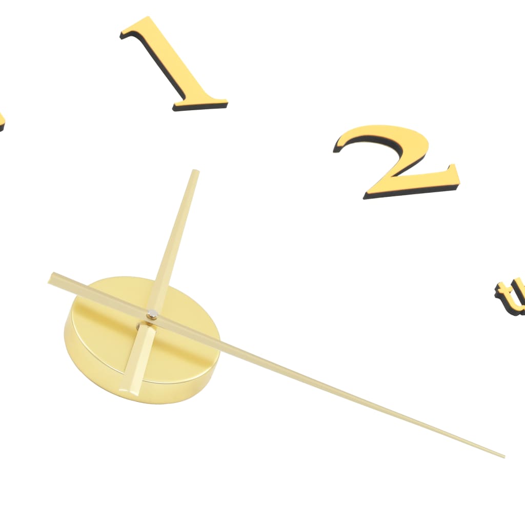 vidaXL 3D sienas pulkstenis, moderns dizains, 100 cm, XXL, zelta krāsa