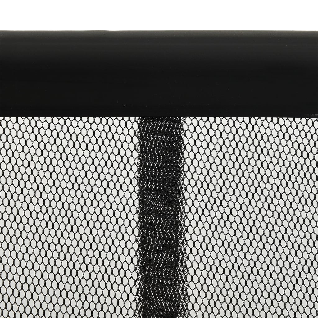 vidaXL kukaiņu siets durvīm, desmitdaļīgs, melns, 240x240 cm