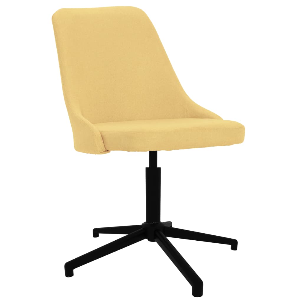 vidaXL biroja krēsls, dzeltens audums