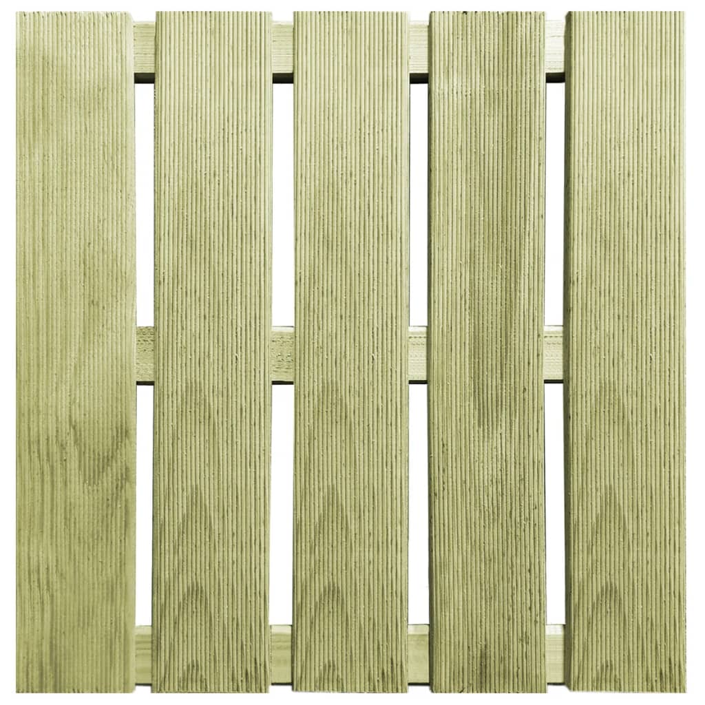 vidaXL terases flīzes, 24 gab., 50x50 cm, zaļš koks