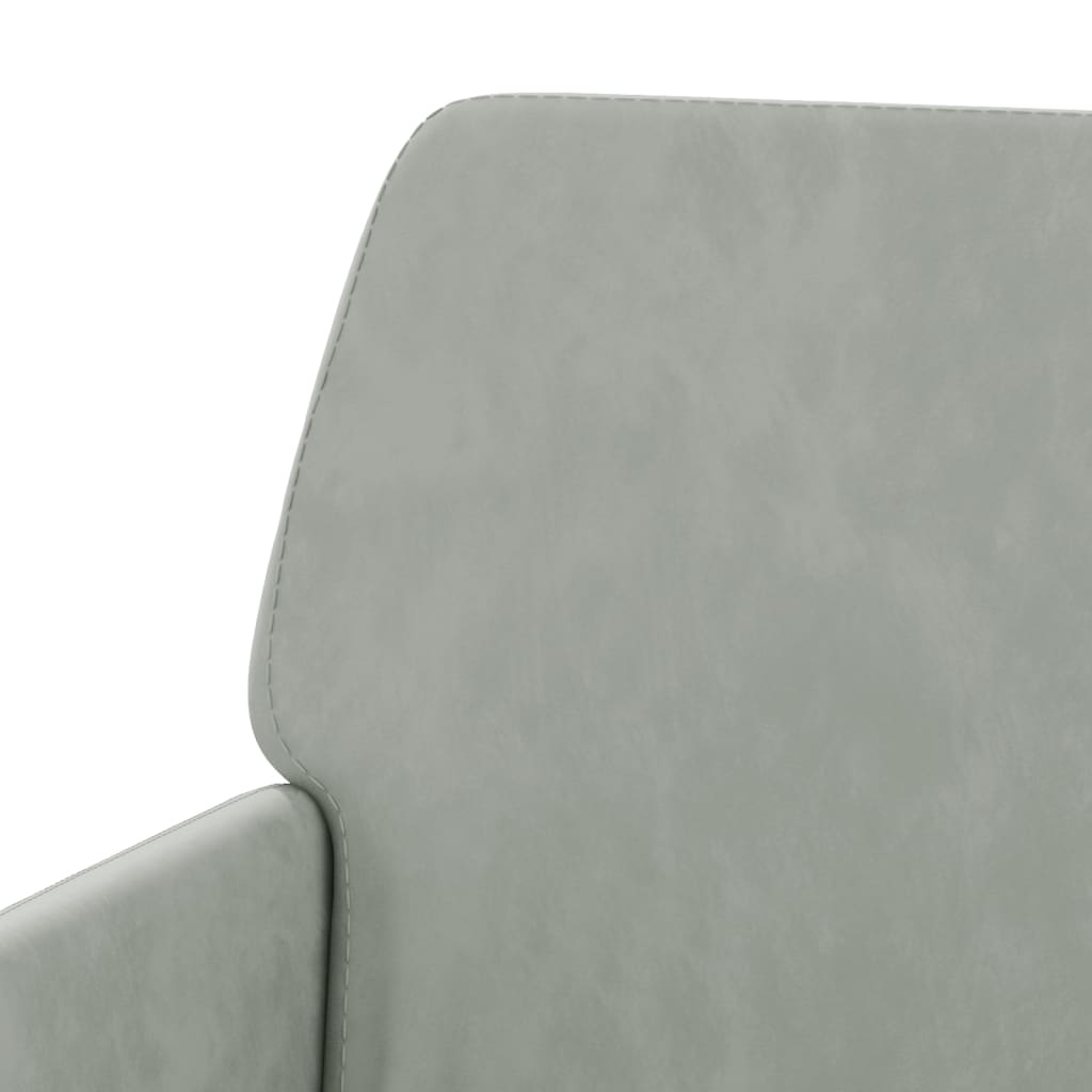 vidaXL atpūtas krēsls, gaiši pelēks, 62x79x79 cm, samts