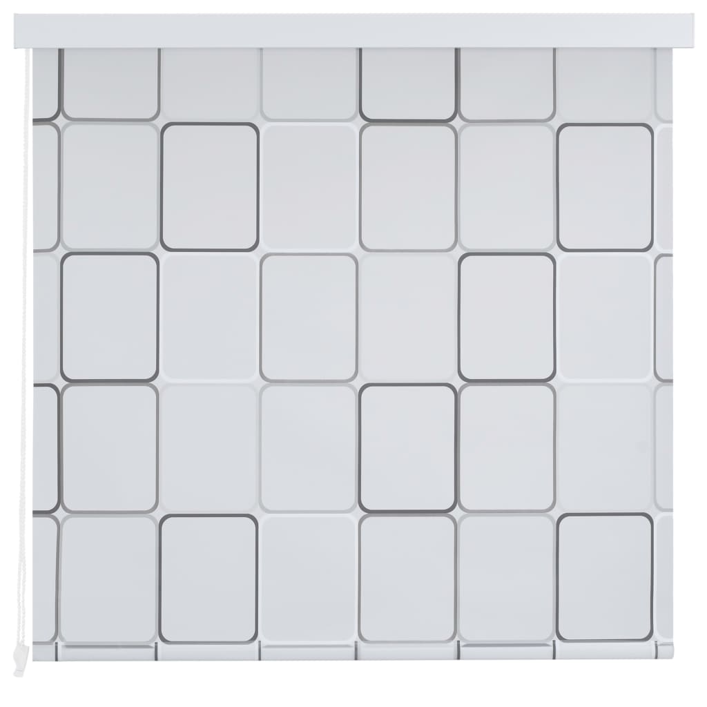vidaXL rullo žalūzija dušai, 120x240 cm, ar kvadrātiem