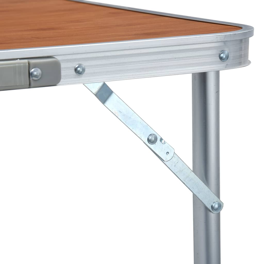 vidaXL saliekams kempinga galds, alumīnijs, 180x60 cm
