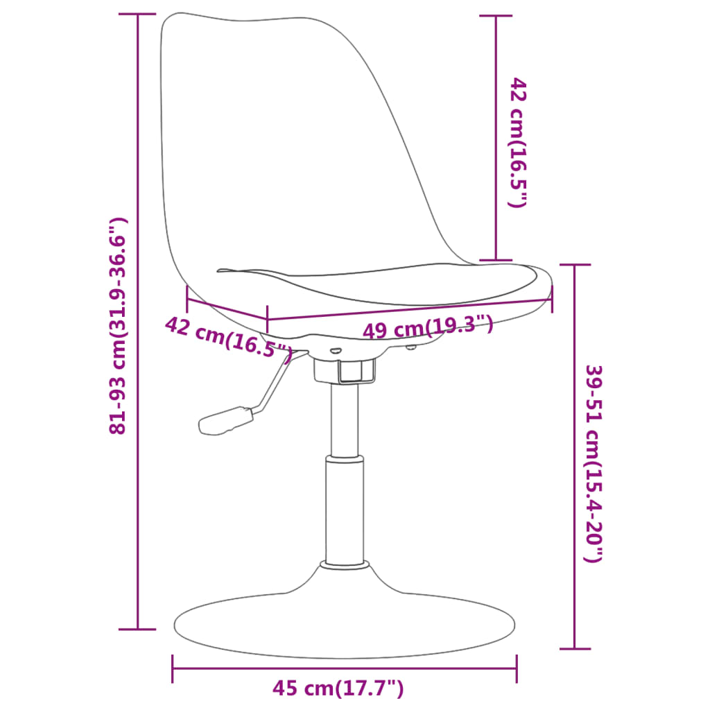 vidaXL grozāmi virtuves krēsli, 4 gab., pelēkbrūns audums