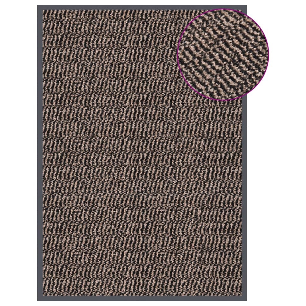 vidaXL durvju paklājs, 40x60 cm, tumši brūns