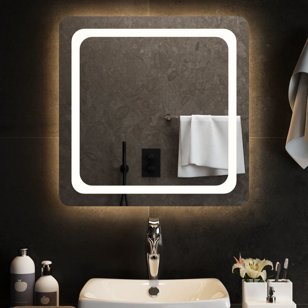 vidaXL vannasistabas spogulis ar LED, 60x60 cm
