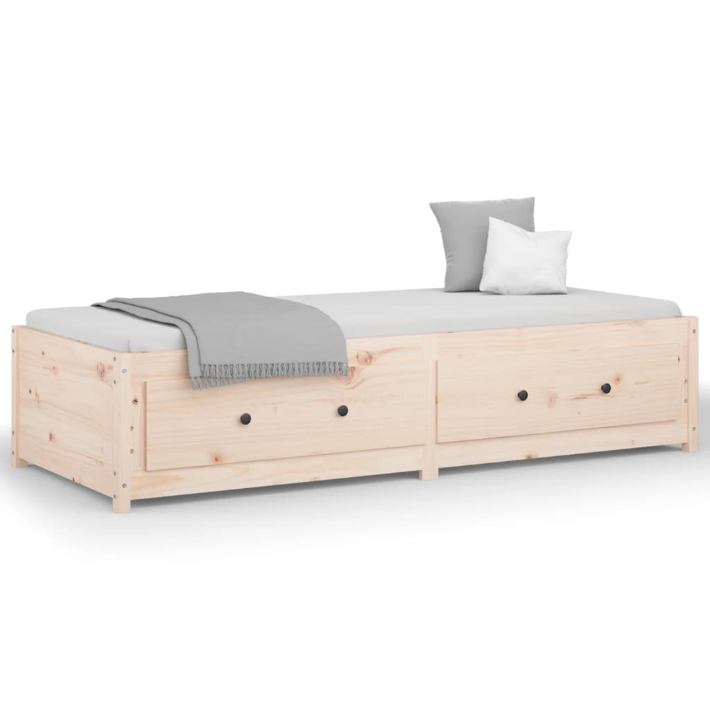 vidaXL gulta, 90x190 cm, vienvietīga, priedes masīvkoks