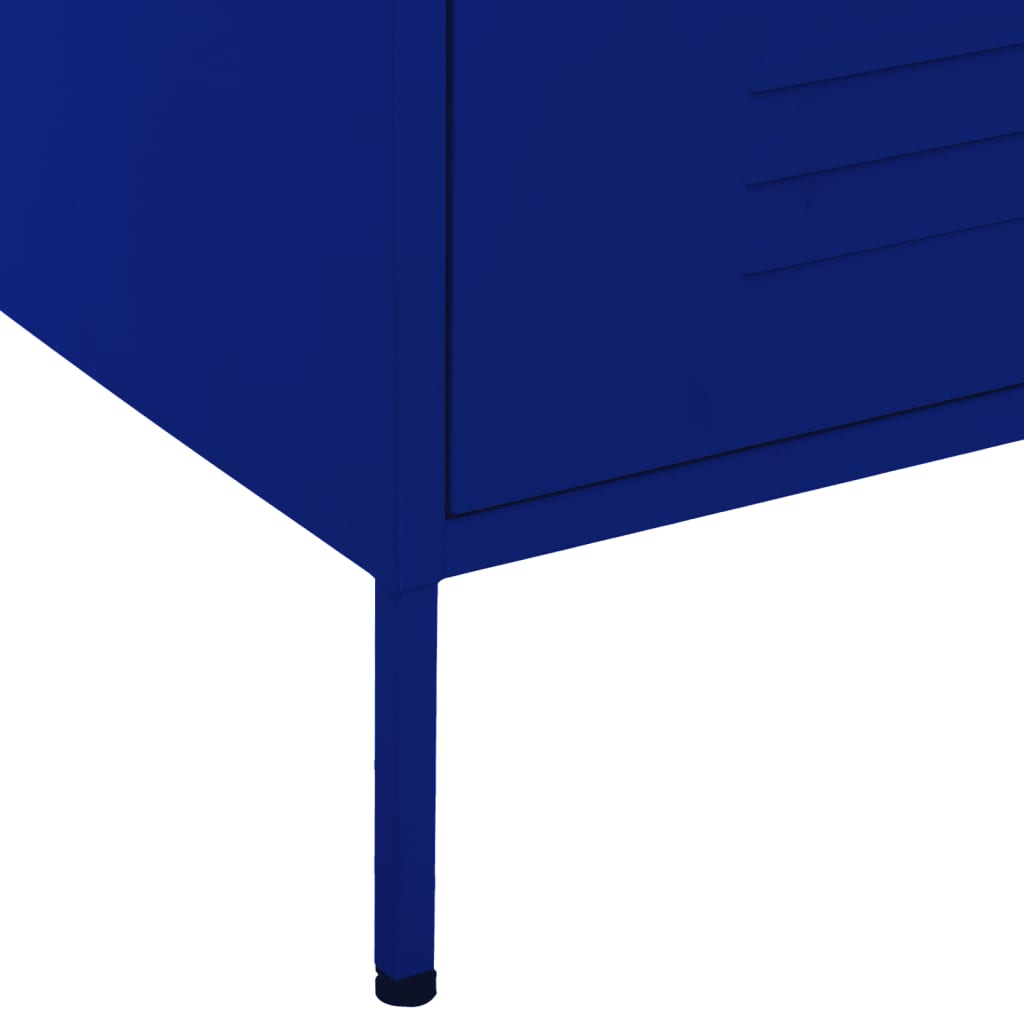 vidaXL skapis ar atvilktnēm, 80x35x101,5 cm, tērauds, tumši zils