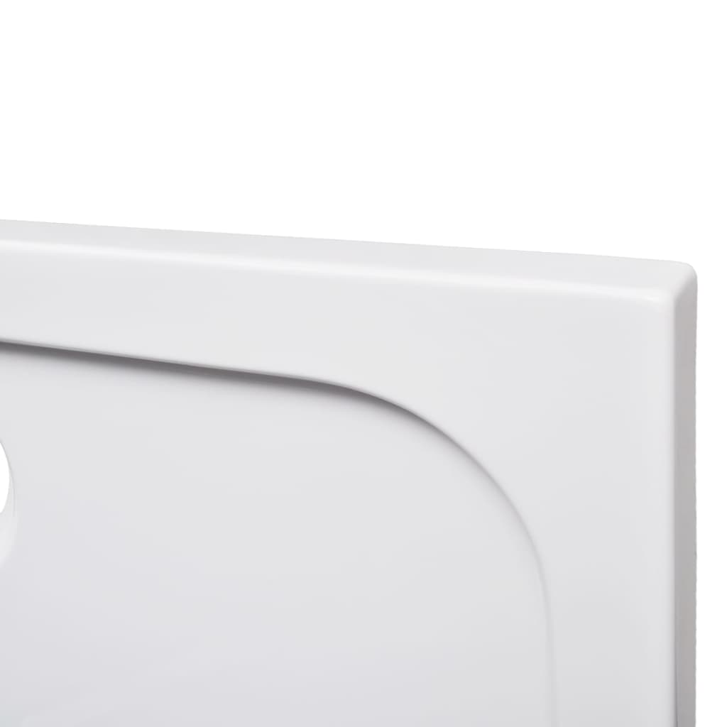 Dušas pamatne, tvertne, taisnstūra forma, balts ABS, 80x110 cm