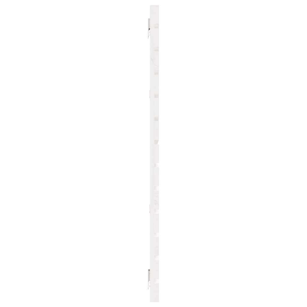 vidaXL sienas galvgalis, balts, 206x3x91,5 cm, priedes masīvkoks