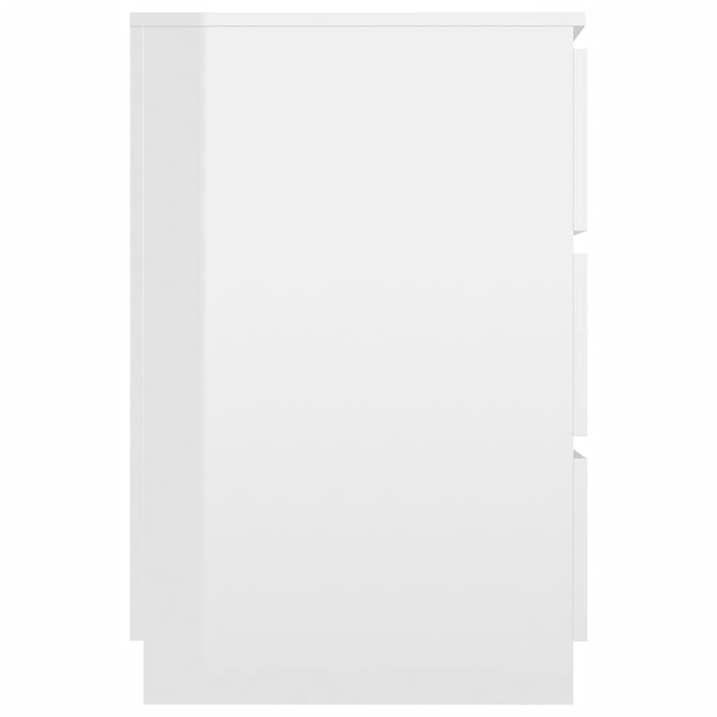 vidaXL rakstāmgalds, spīdīgi balts, 140x50x77 cm, skaidu plāksne