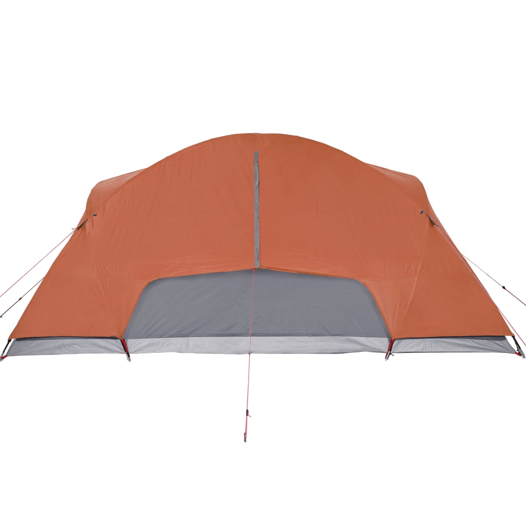 vidaXL kempinga telts 8 personām, pelēka, oranža, ūdensnecaurlaidīga