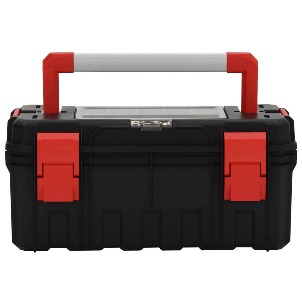 vidaXL instrumentu kaste, melna un sarkana, 55x28x26,5 cm