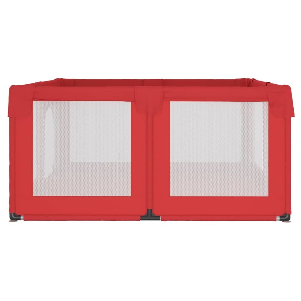 vidaXL bērnu sētiņa ar 2 durvīm, sarkans audums