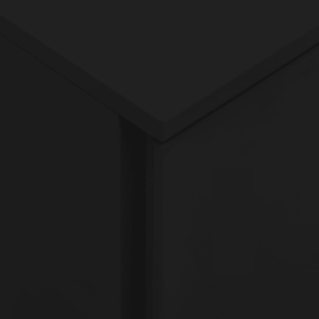 vidaXL failu skapis ar riteņiem, melns, 39x45x60 cm, tērauds
