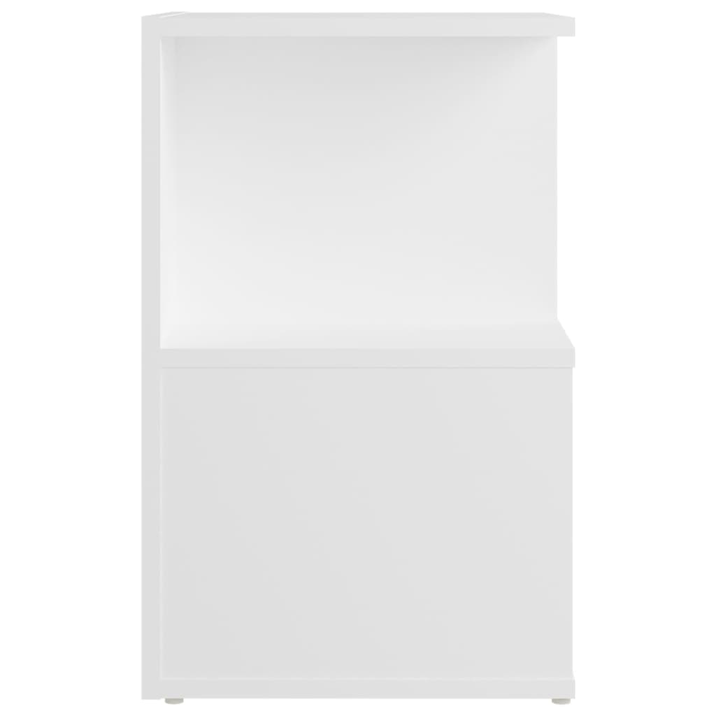 vidaXL naktsskapītis, balts, 35x35x55 cm, skaidu plāksne