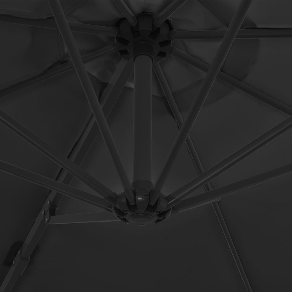 vidaXL saulessargs ar tērauda kātu, 300 cm, antracītpelēks