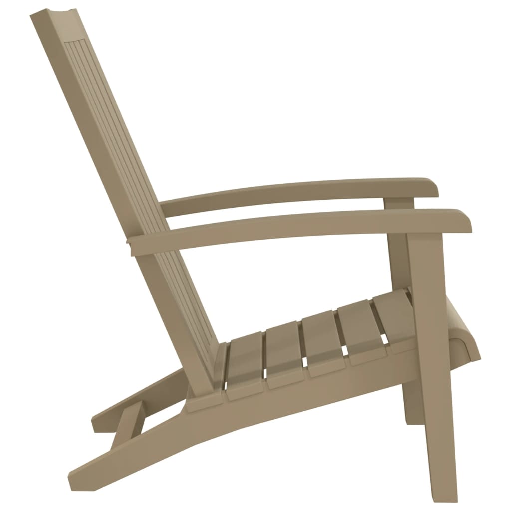 vidaXL dārza krēsls, gaiši brūns, polipropilēns