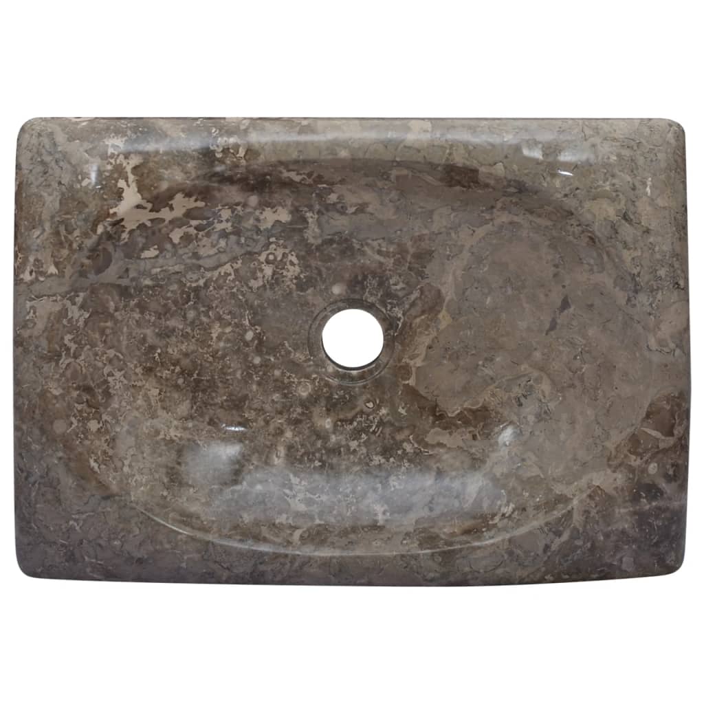 vidaXL izlietne, pelēka, 50x35x10 cm, marmors