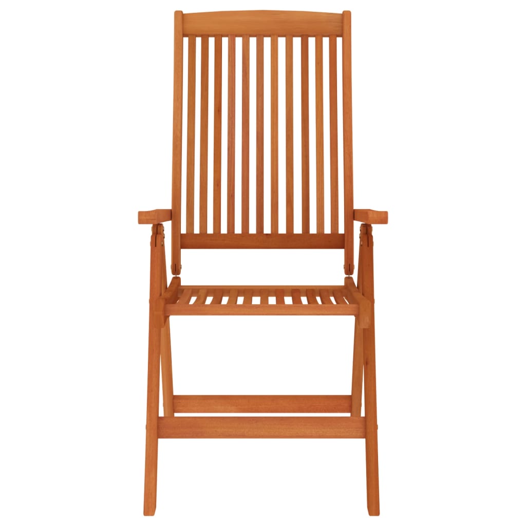 vidaXL saliekami dārza krēsli, 8 gab., eikalipta masīvkoks
