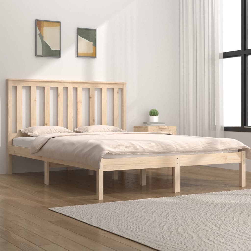 vidaXL gultas rāmis, priedes masīvkoks, 120x200 cm