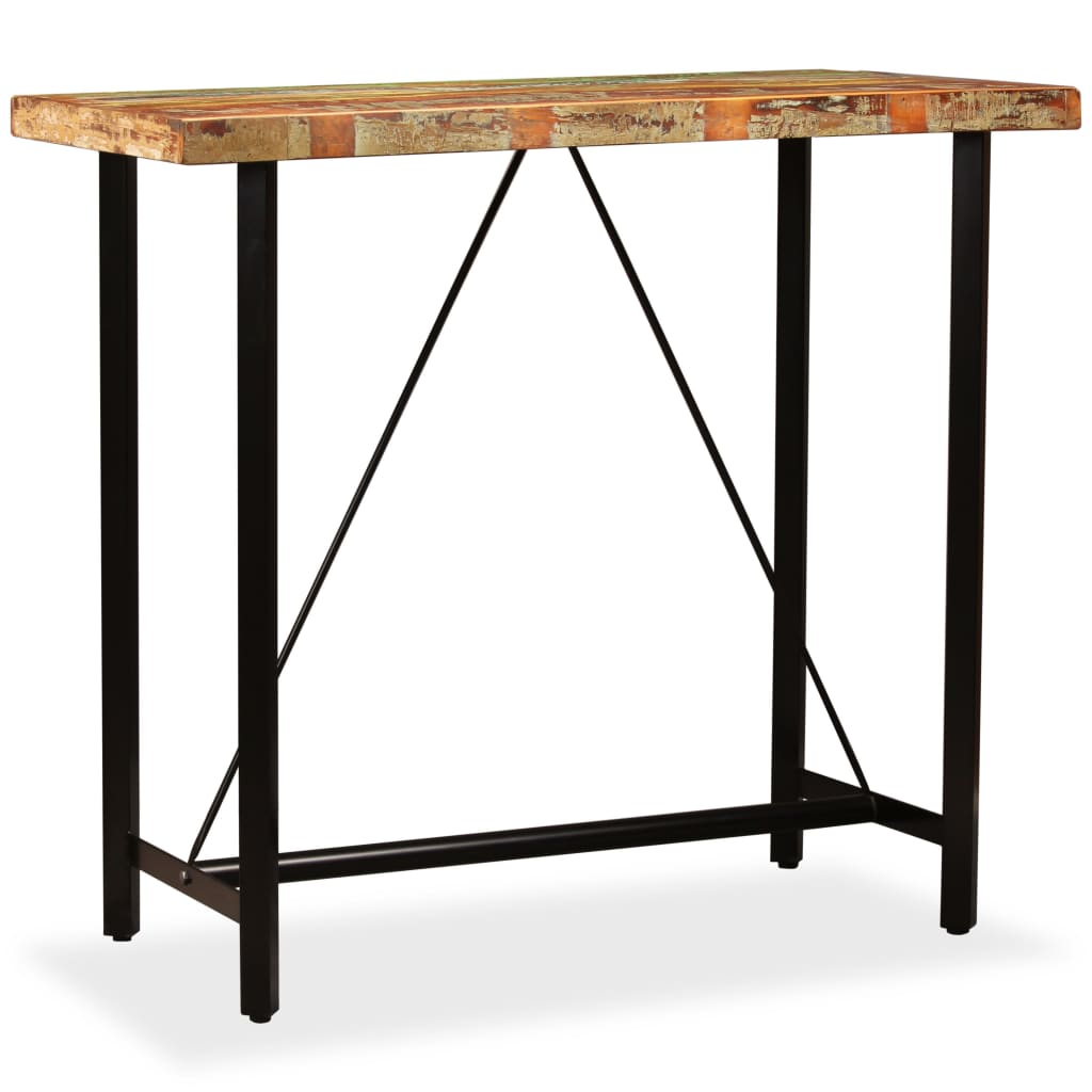 vidaXL bāra galds, 120x60x107 cm, pārstrādāts masīvkoks