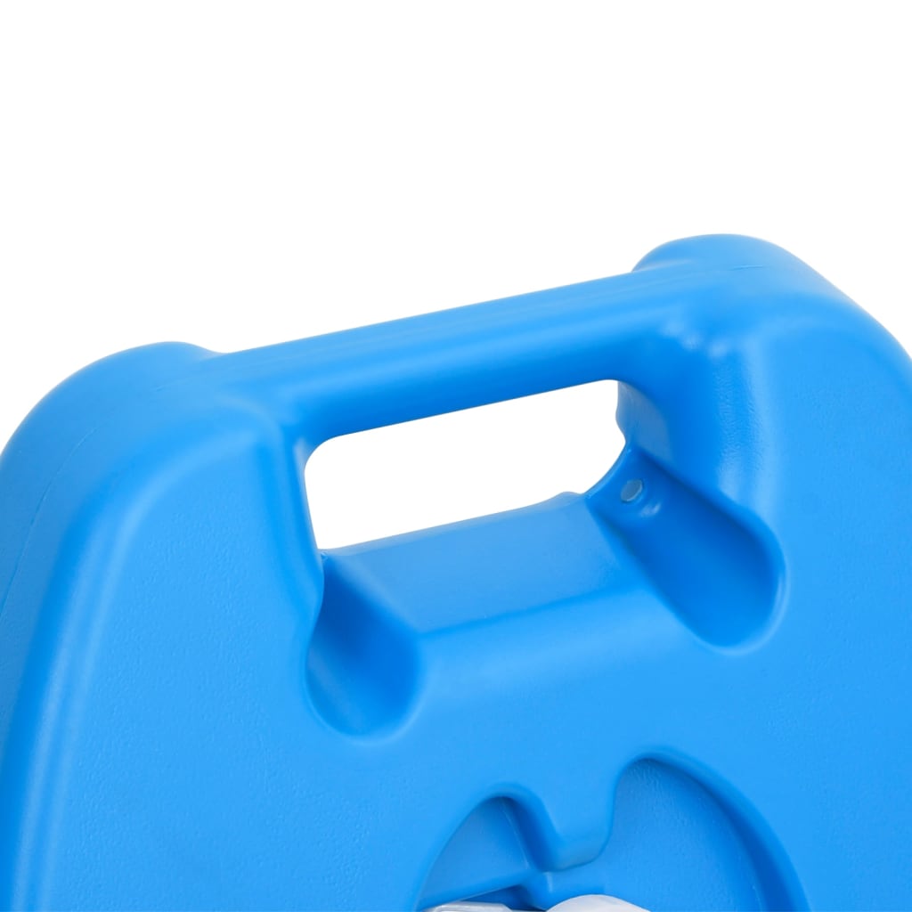 vidaXL ūdens tvertne kempingam, ar riteņiem, 25 L, zila