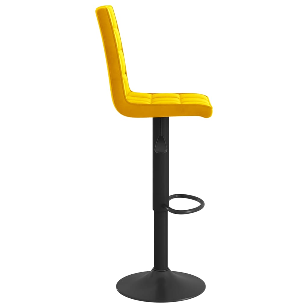 vidaXL bāra krēsli, 2 gab., sinepju dzeltens samts