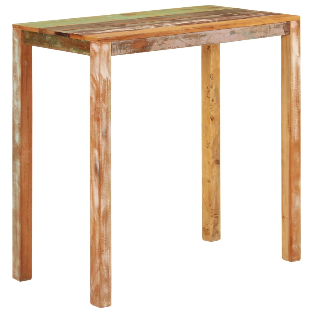 vidaXL bāra galds, 112x55x108 cm, pārstrādāts masīvkoks