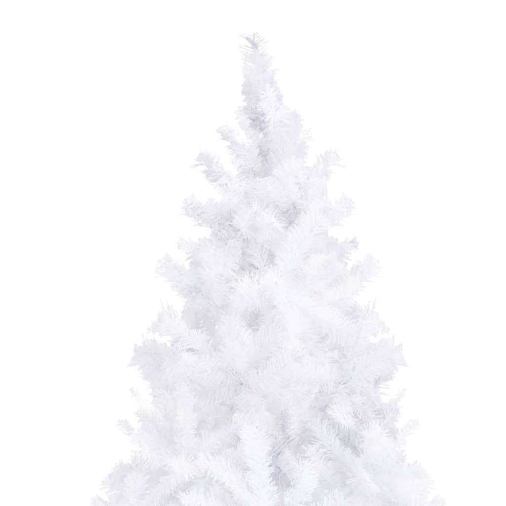 vidaXL izgaismota Ziemassvētku egle, balta, 300 cm