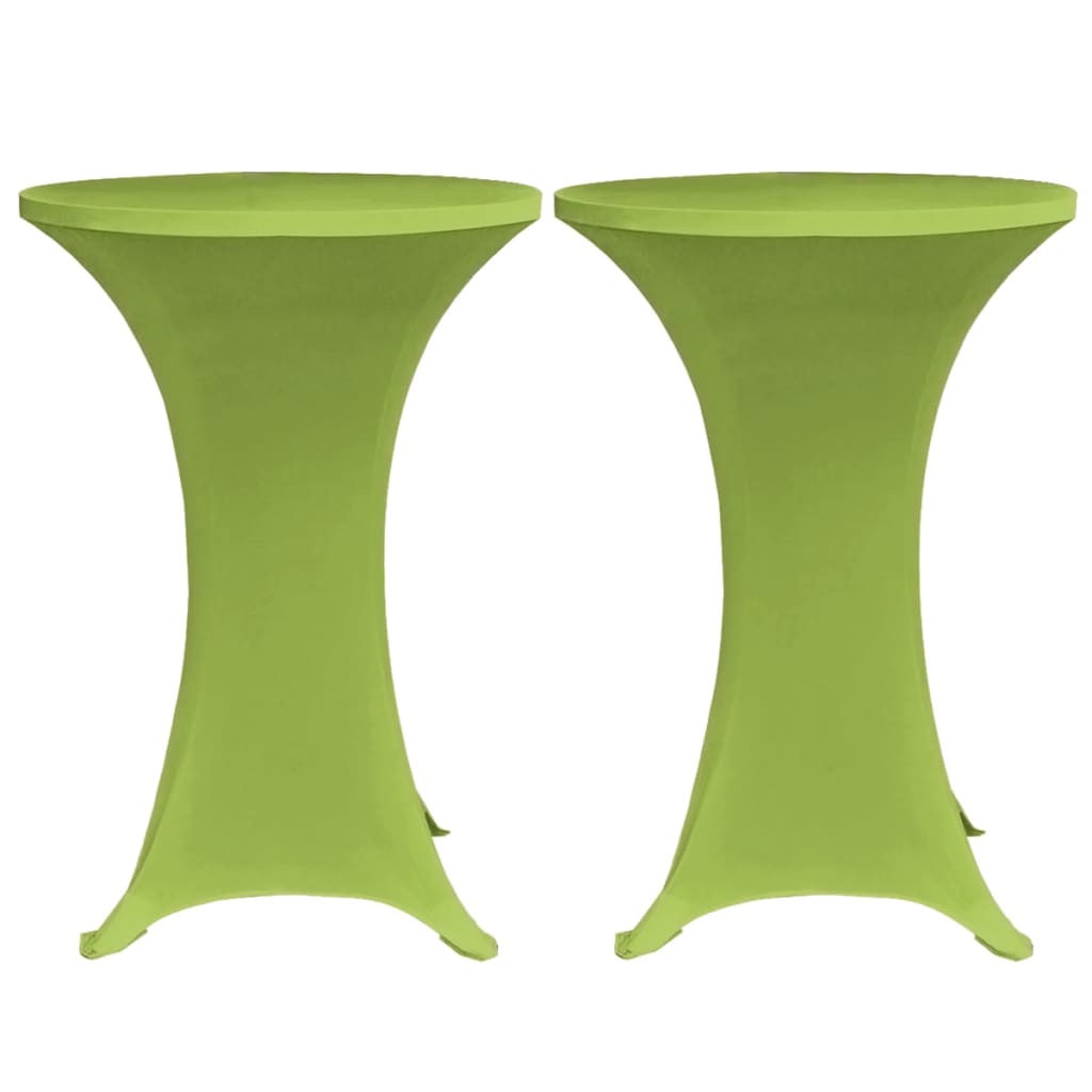 vidaXL galda pārvalki, 4 gab., 60 cm, zaļš, elastīgs audums