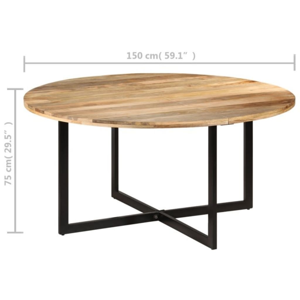 vidaXL virtuves galds, 150x75 cm, mango masīvkoks