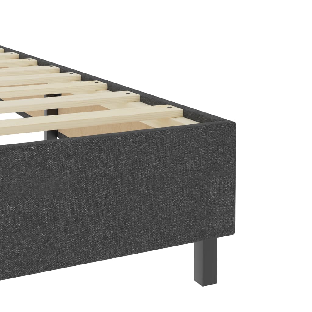 vidaXL gulta ar atsperu matraci, tumši pelēks audums, 180x200 cm
