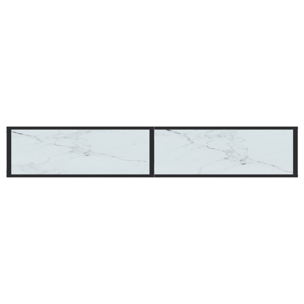 vidaXL konsoles galdiņš, marmora raksts, 200x35x75,5 cm, rūdīts stikls