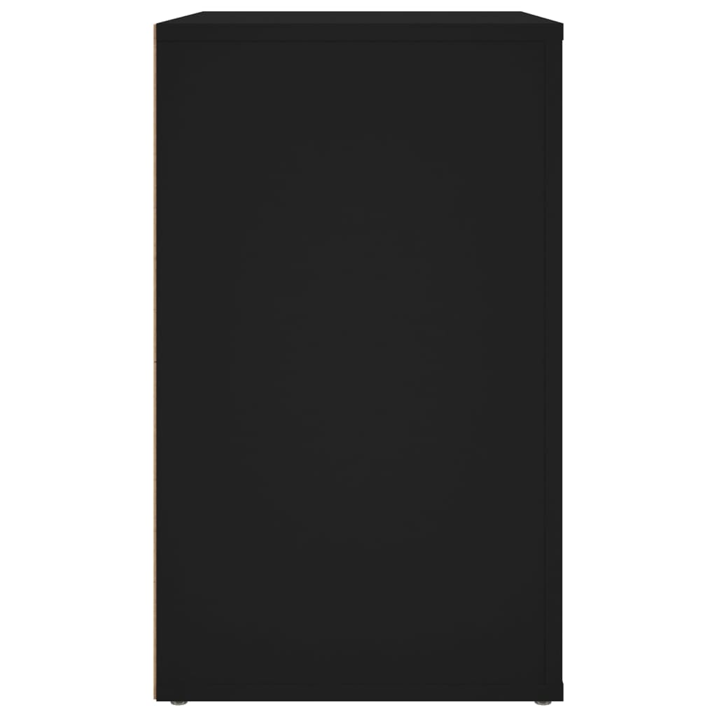 vidaXL naktsskapītis, melns, 50x36x60 cm, inženierijas koks