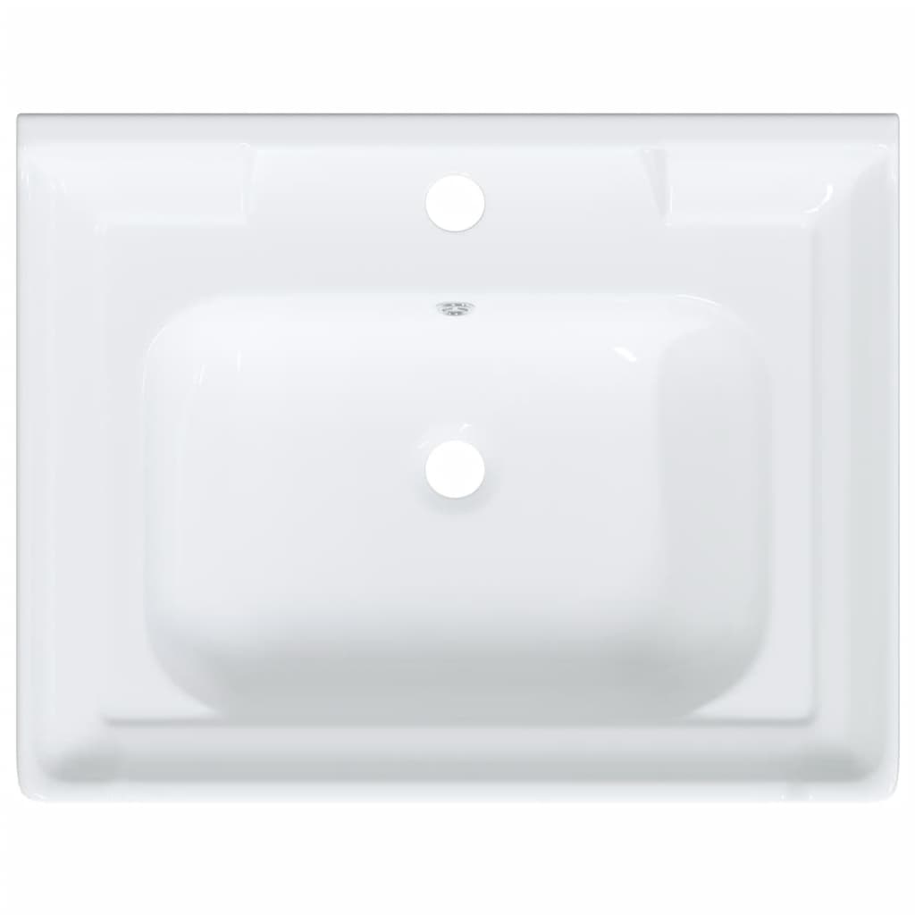 vidaXL vannasistabas izlietne, balta, 61x48x23 cm, taisnstūra