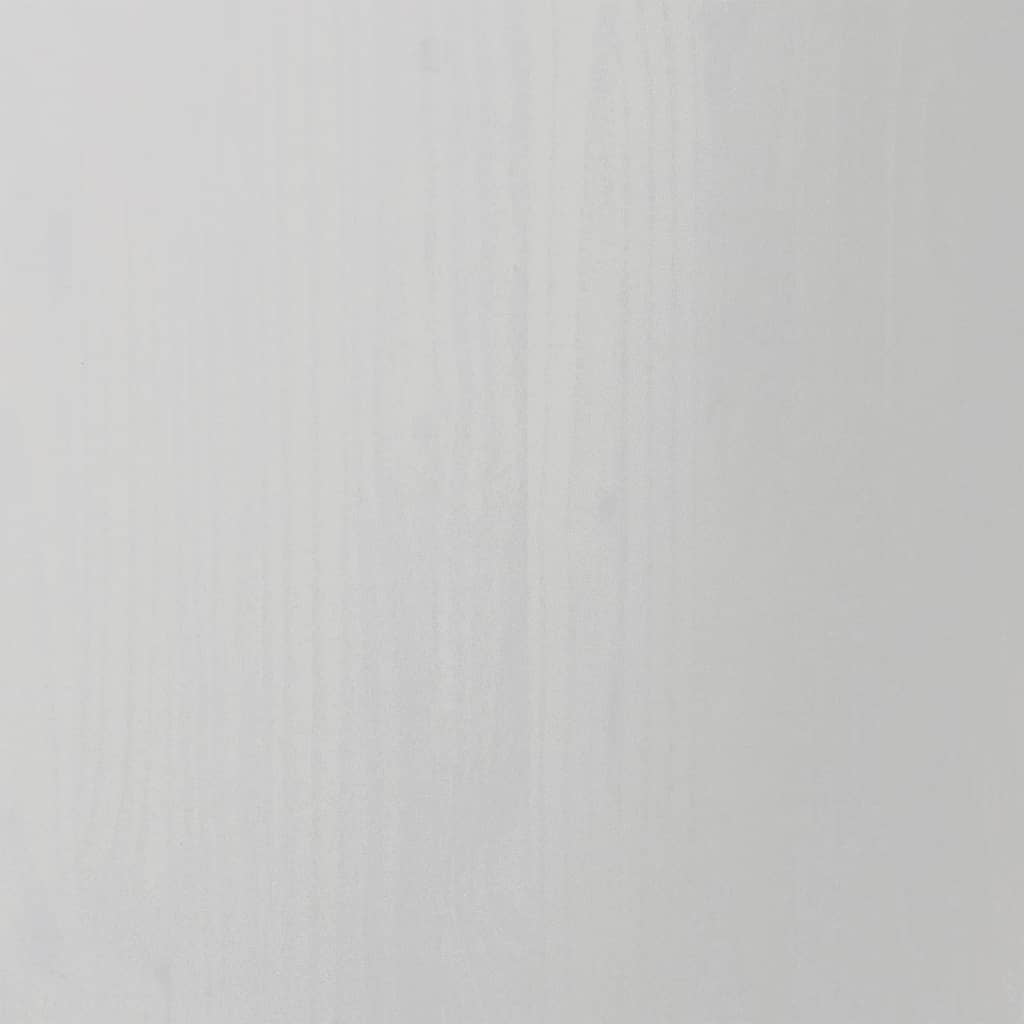 vidaXL skapis ar atvilktnēm un ritenīšiem MOSS, balts, priedes koks