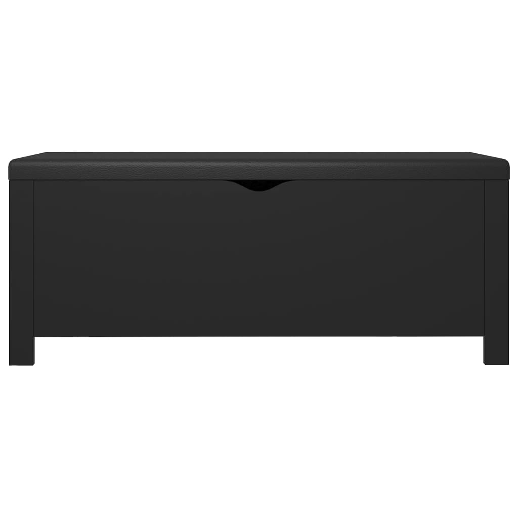 vidaXL uzglabāšanas kaste, melna, 105x40x45 cm, skaidu plāksne