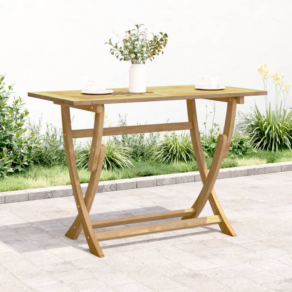 vidaXL saliekams dārza galds, 110x55x75 cm, akācijas masīvkoks