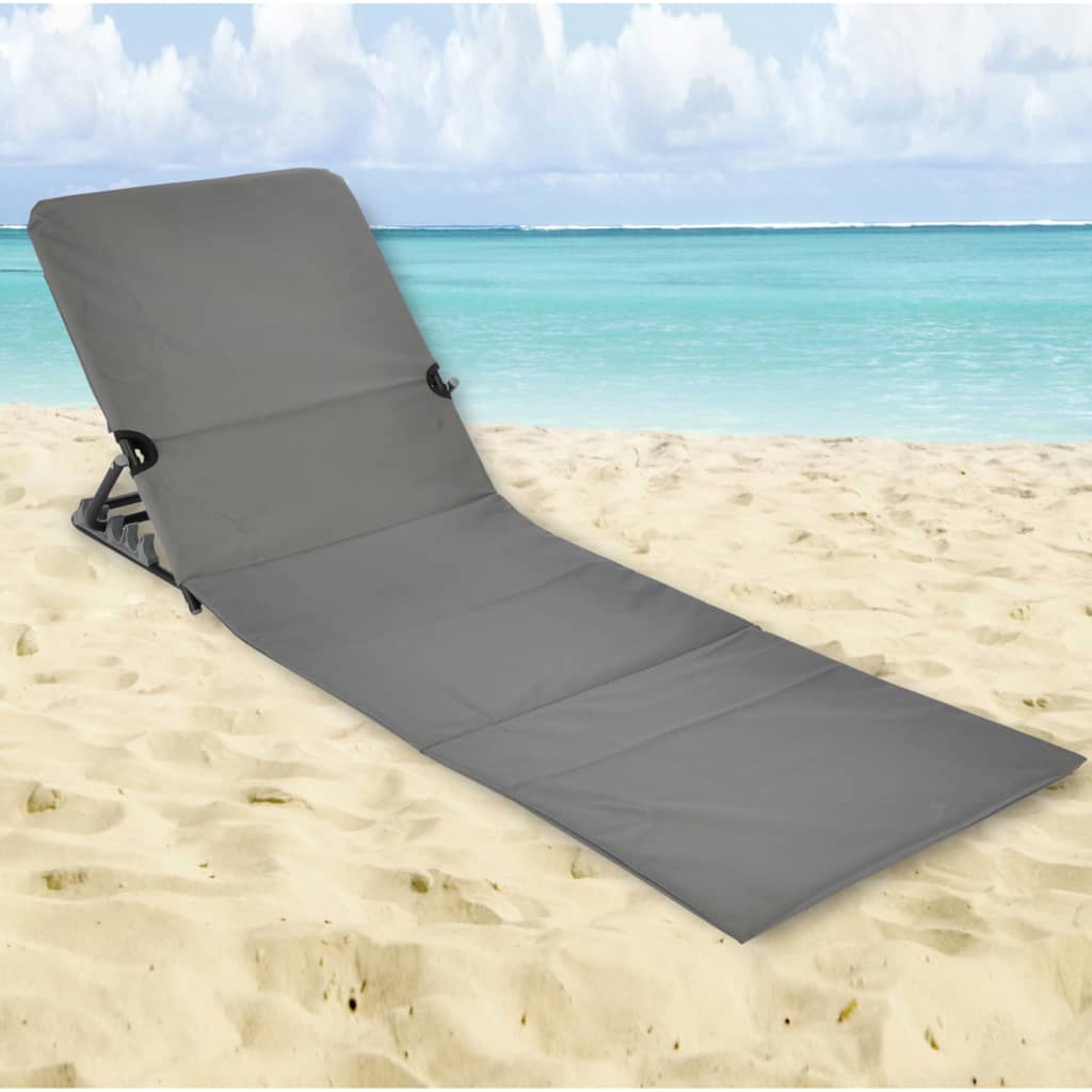 HI pludmales paklājs, salokāms, pelēks PVC
