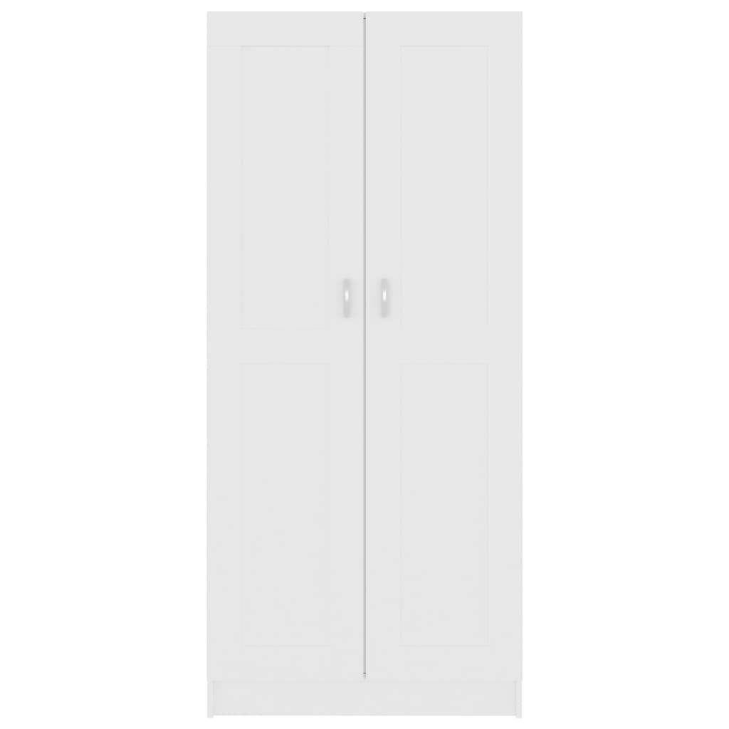 vidaXL grāmatu skapis, balts, 82,5x30,5x185,5 cm, skaidu plāksne