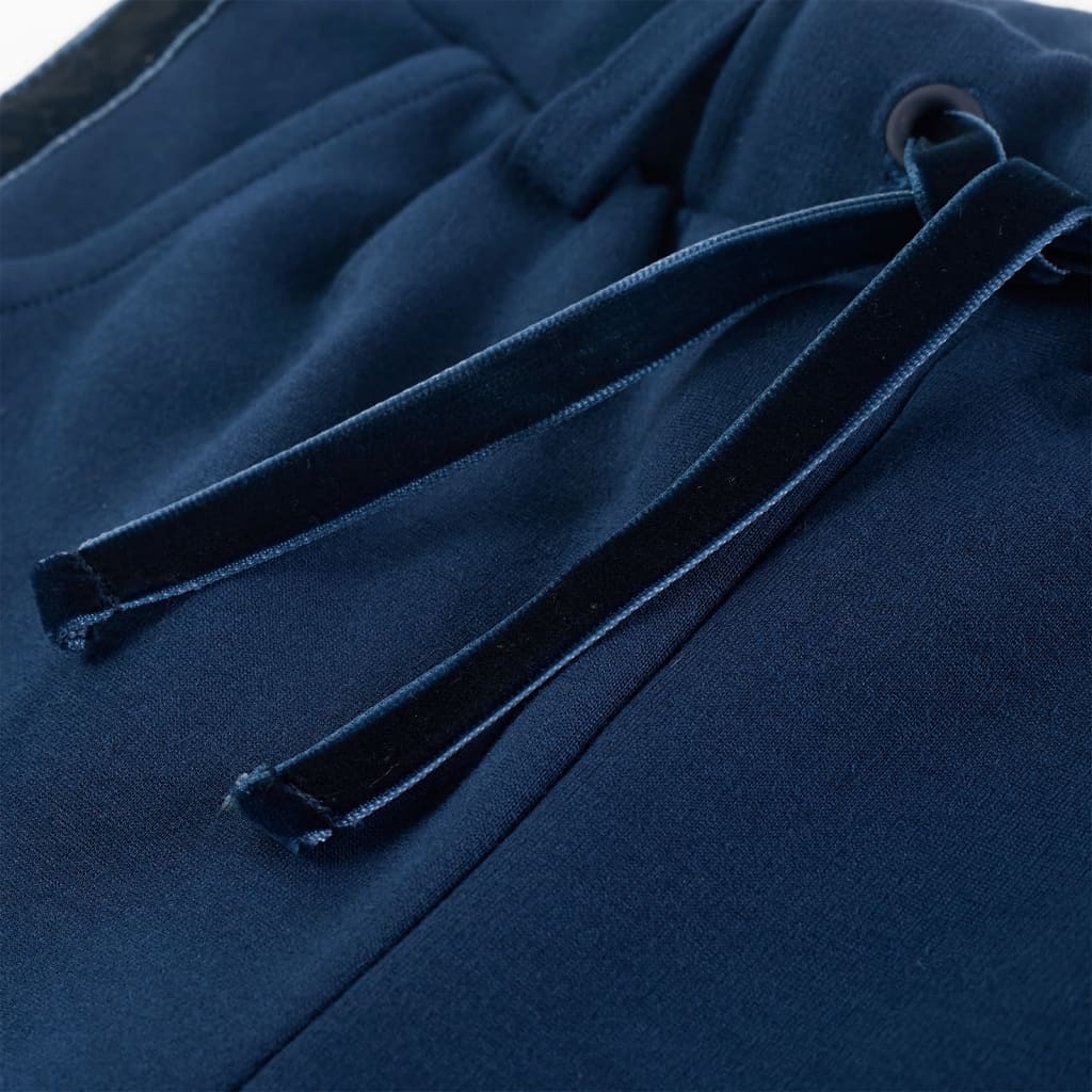 Bērnu bikses ar melnām svītrām sānos, tumši zilas, 92