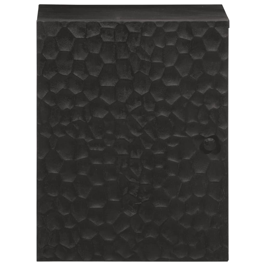 vidaXL vannasistabas sienas skapītis, melns, 38x33x48 cm, mango koks