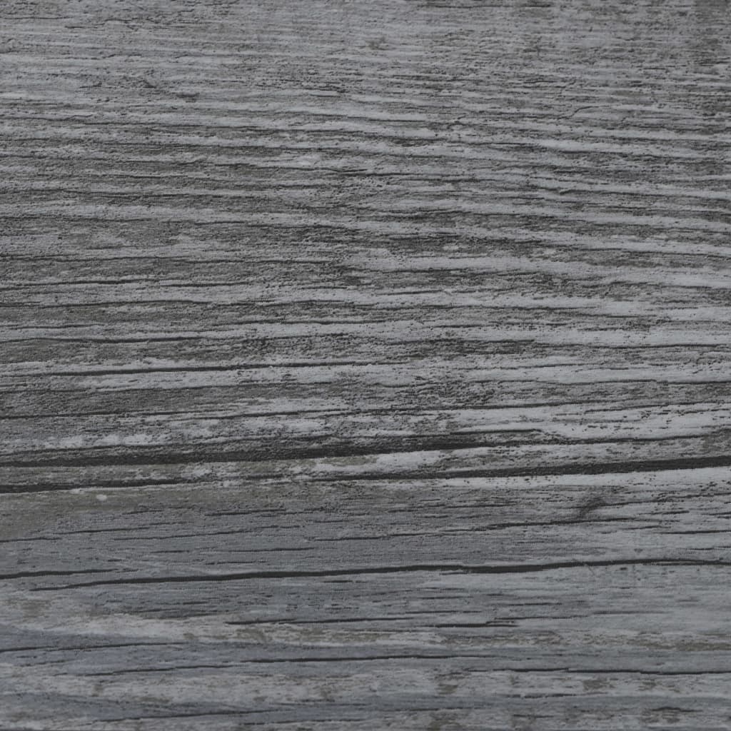 vidaXL grīdas dēļi, 4,46 m², 3 mm, spīdīgi pelēks PVC