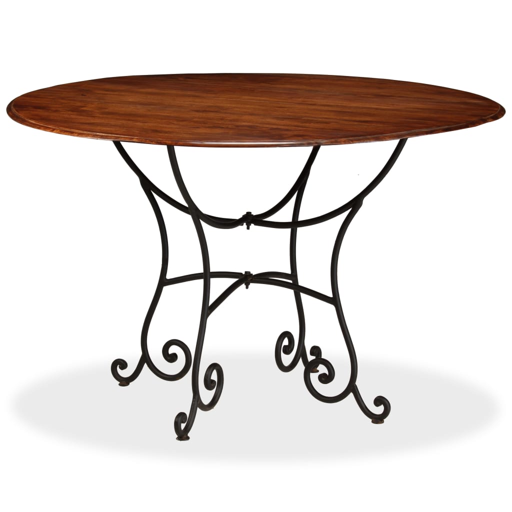 vidaXL virtuves galds, 120x76 cm, masīvkoks ar medus apdari