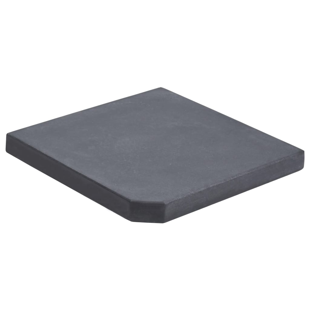 vidaXL kvadrātveida saulessarga svara plāksne, 25 kg, melns granīts